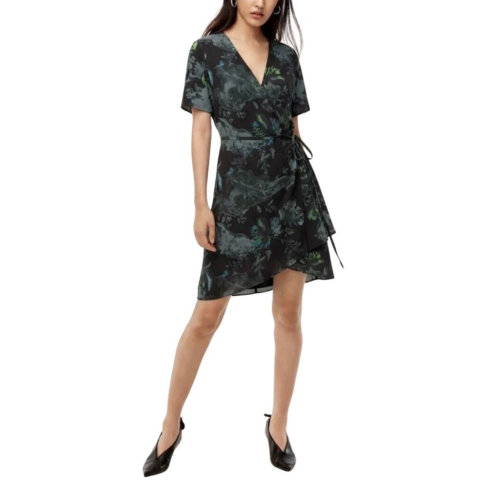 Aritzia Babaton Wallace Floral Botanical Full Wrap Dress S Whimsigoth Lined EUC - Picture 11 of 12